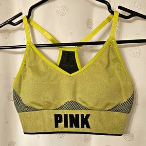 Victoria's Secret Pink Yellow Sports Athletic Bra XS